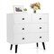 4 Drawer Dresser, Wooden Chest of Drawers, Freestanding Storage Cabinet with Legs and Metal Handles, Contemporary Storage Drawer for Bedroom, Living Room, Cloakroom, and Nursery Room (White)